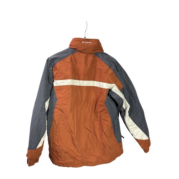 Columbia Sportswear Mens Jacket Trail Parka Size L Brown Gray White Winter Ski - Picture 6 of 9